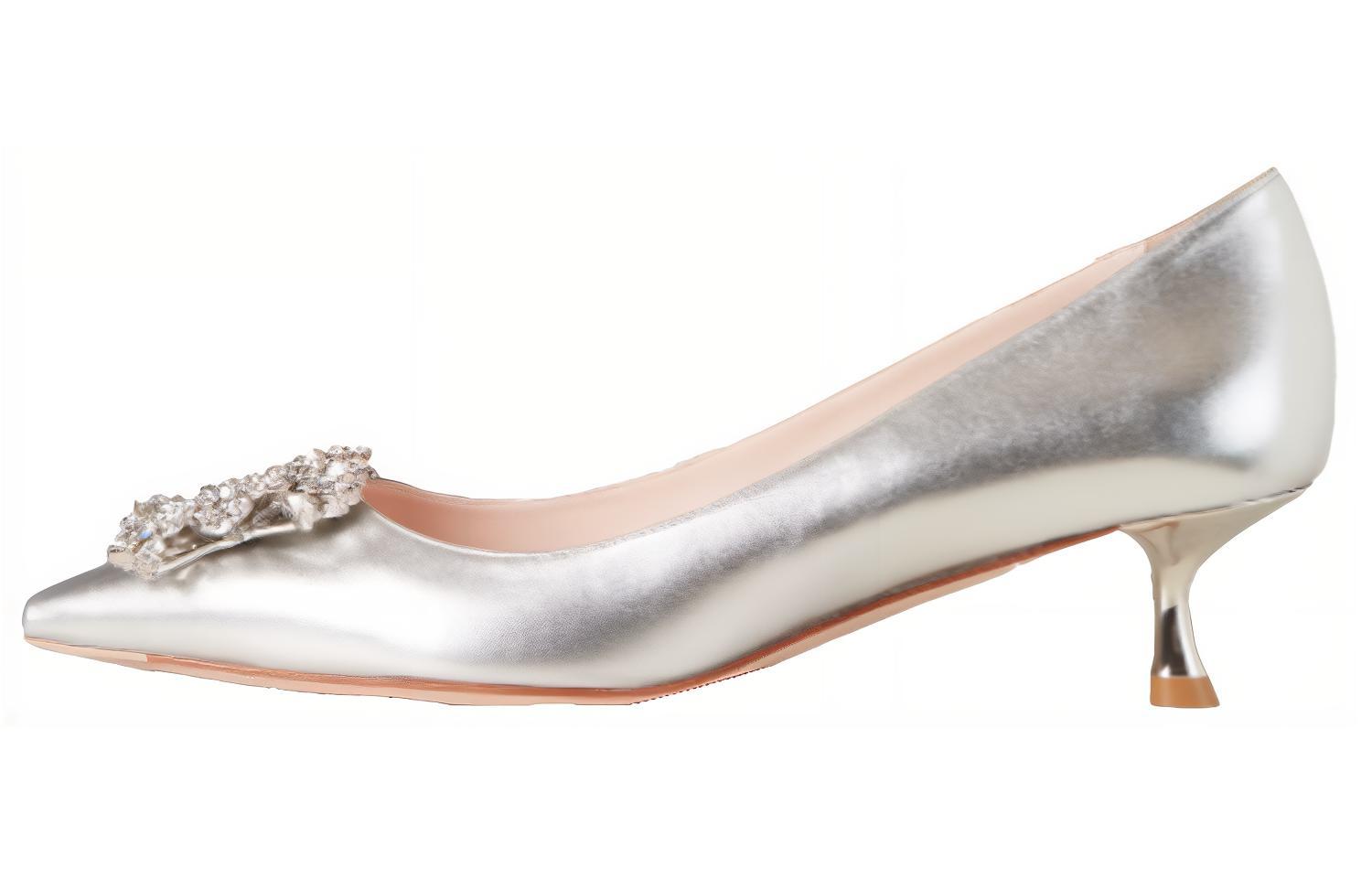 (W) Roger Vivier RV Bouquet Strass High Heel 'Silver Strass Buckle'