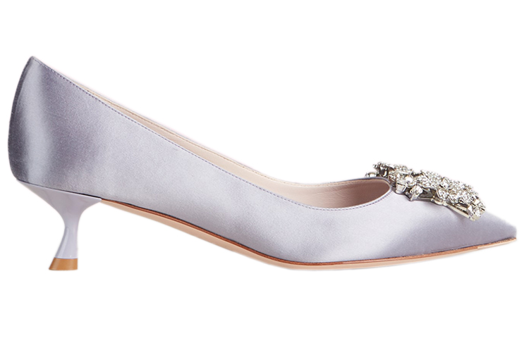 (W) Roger Vivier RV Bouquet Strass High Heel 'Purple Satin' 圖 2