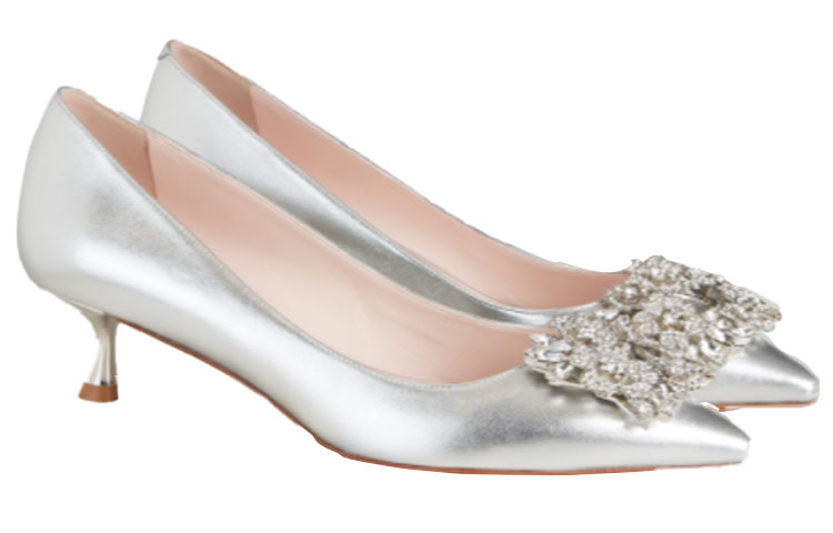 (W) Roger Vivier RV Bouquet Strass High Heel 'Silver Strass Buckle' 圖 3