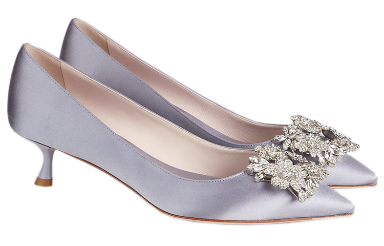 (W) Roger Vivier RV Bouquet Strass High Heel 'Purple Satin' 圖 3