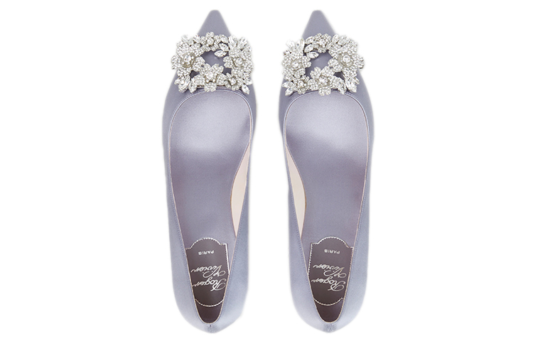 (W) Roger Vivier RV Bouquet Strass High Heel 'Purple Satin' 圖 4