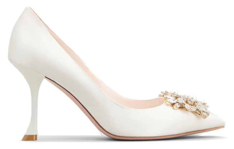 Order (W) ロジェヴィヴィエ RV ブーケ ストラスヒール (ホワイトサテン) RVW53031500RS0C001