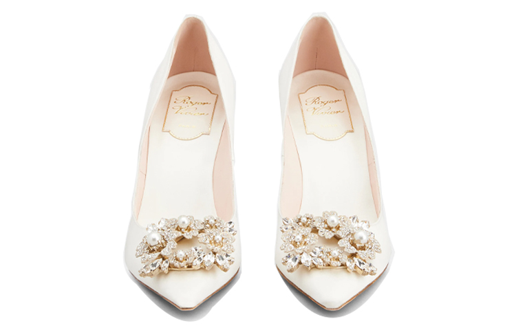 Shop (W) ロジェヴィヴィエ RV ブーケ ストラスヒール (ホワイトサテン) RVW53031500RS0C001