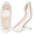 (W) Roger Vivier RV Bouquet Strass Kasut Tumit Tinggi 'Puti Satin Mutiara Gesper' RVW53031500RS0C001
