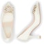 Purchase (W) Roger Vivier RV Bouquet Strass Kasut Tumit Tinggi 'Puti Satin Mutiara Gesper' RVW53031500RS0C001