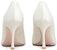 (W) Roger Vivier RV Bouquet Strass Kasut Tumit Tinggi 'Puti Satin Mutiara Gesper' RVW53031500RS0C001