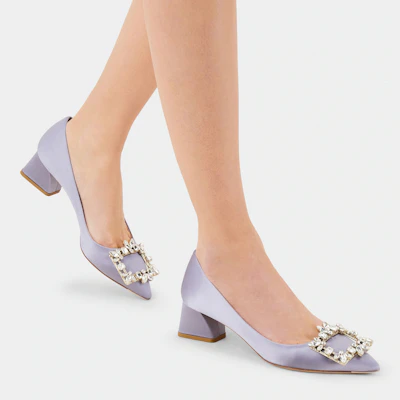 (W) Roger Vivier RV Broche 'Ungu Satin' RVW51028190RS0L018 Details for (W) Roger Vivier RV Broche 'Ungu Satin' RVW51028190RS0L018