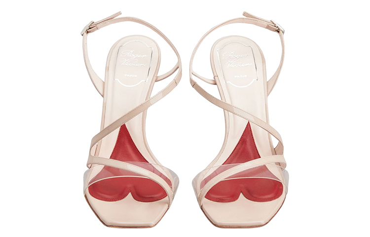 Shop (W) Roger Vivier Sandalen ''Roze PVC Puntige Neus Naaldhak'' RVW622347006NG5O01