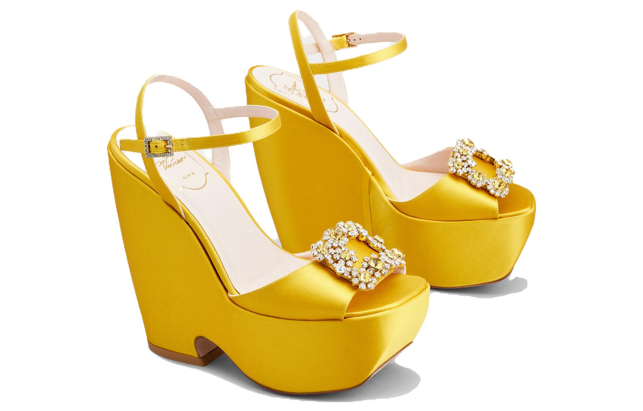 (W) Roger Vivier Satin Buckle Slide 'Yellow' 圖 2