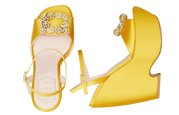(W) Roger Vivier Satin Buckle Slide 'Yellow' 圖 3
