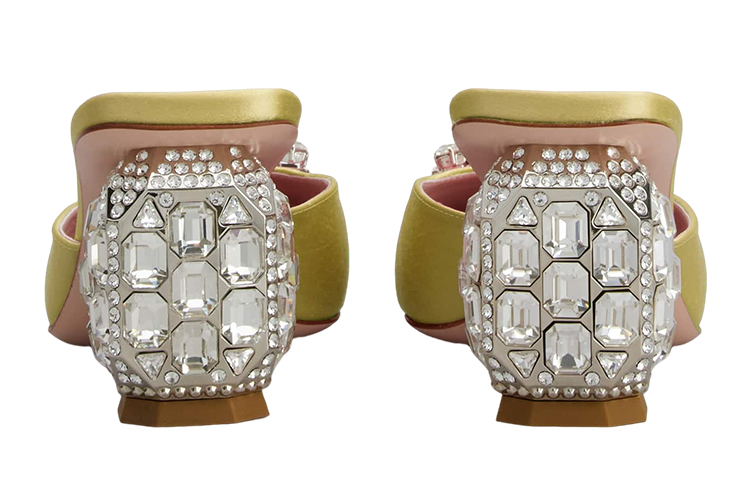 (W) Roger Vivier Satin Crystal Buckle Fashion Slide 'Yellow' 圖 4