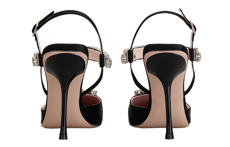 (W) Roger Vivier Satin Crystal Buckle Stiletto 'Black' 圖 4
