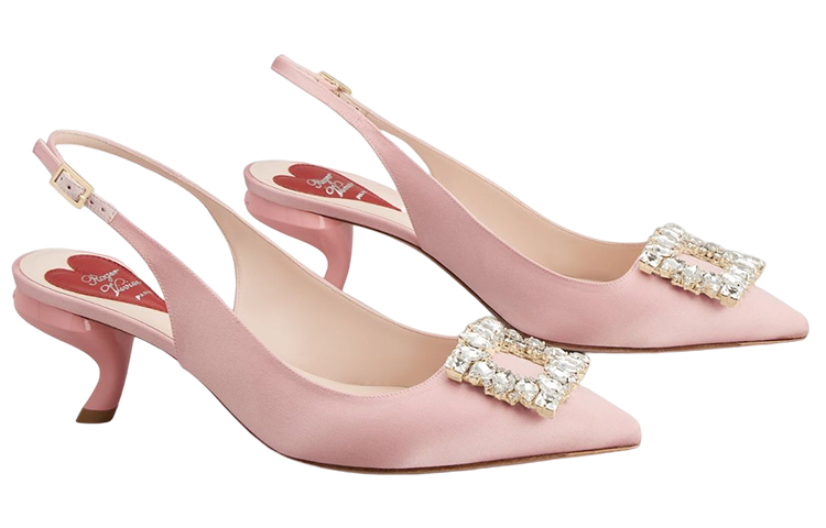 (W) Roger Vivier Satin High Heels 'Crystal Buckle Pink' 圖 2