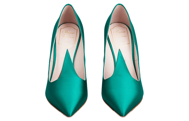 Lookbook (W) Roger Vivier 缎面尖头细高跟鞋‘绿色’ RVW68434240RS0V016