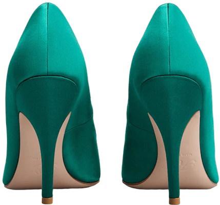 (W) Roger Vivier Satin Tumit Runcing 'Hijau' RVW68434240RS0V016 Shop (W) Roger Vivier Satin Tumit Runcing 'Hijau' RVW68434240RS0V016