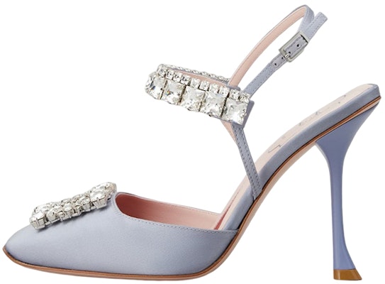 (Women) Roger Vivier Satin Stiletto Heels 'Crystal Buckle Grey' RVW68334210RS0L021 Buy (Women) Roger Vivier Satin Stiletto Heels 'Crystal Buckle Grey' RVW68334210RS0L021