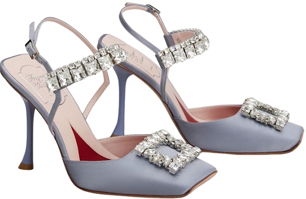 (Women) Roger Vivier Satin Stiletto Heels 'Crystal Buckle Grey' RVW68334210RS0L021 Order (Women) Roger Vivier Satin Stiletto Heels 'Crystal Buckle Grey' RVW68334210RS0L021