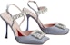 (W) Roger Vivier Satin Stiletto Heels 'Crystal Buckle Grey' - Tumit Tinggi Satin Kelabu. RVW68334210RS0L021