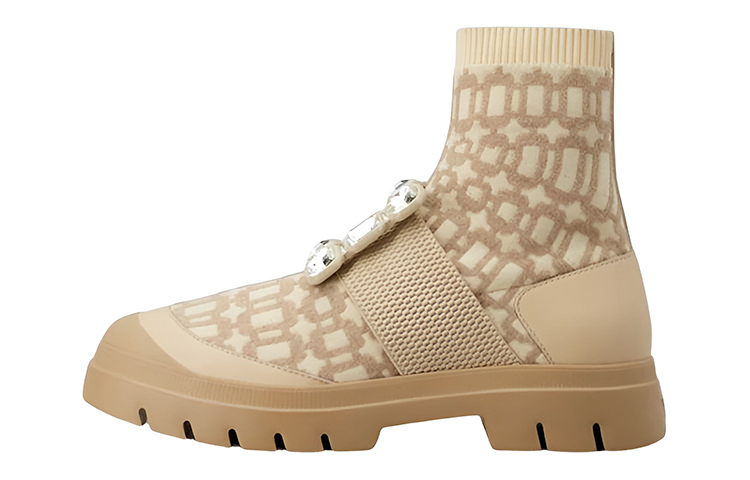 (Women) Roger Vivier Short Boot 'Beige Buckle' RVW62833950ETEC600