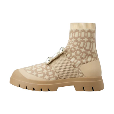 (W) Roger Vivier Short Boot 'Beige Buckle'