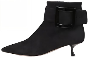 (Women) Roger Vivier Short Boots 'Fashion Black Velvet Leather' RVW54329870N5WB999 (Women) Roger Vivier Short Boots 'Fashion Black Velvet Leather' RVW54329870N5WB999