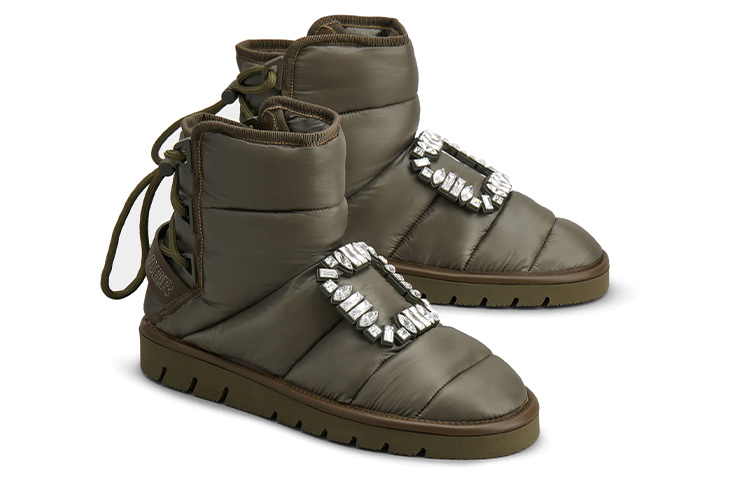 (W) Roger Vivier Short Boots 'Green Crystal Buckle' 圖 2