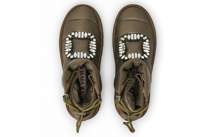 (W) Roger Vivier Short Boots 'Green Crystal Buckle' 圖 3