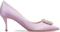 Order (W) Roger Vivier Tumit Tinggi Pointed Toe Sutera Selesa 'Pink' RVW41417620RS0L223