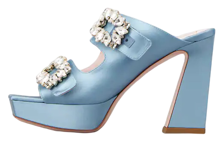 (W) Roger Vivier Slide 'Blue Buckle'