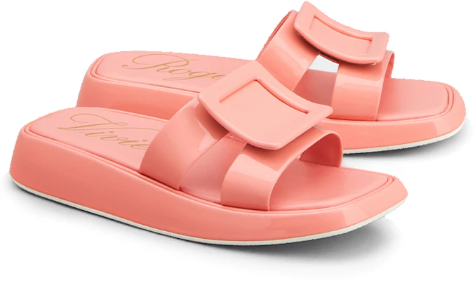 (W) Roger Vivier Selipar 'Kulit Pink Patent dengan Buckle' RVW60930480D1PM215 Shop (W) Roger Vivier Selipar 'Kulit Pink Patent dengan Buckle' RVW60930480D1PM215