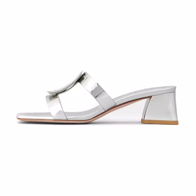 (W) Roger Vivier Slide 'Silver Fashion'