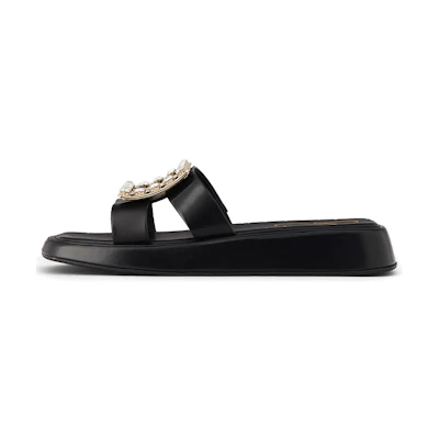 (W) Roger Vivier Slider 'Black Buckle'