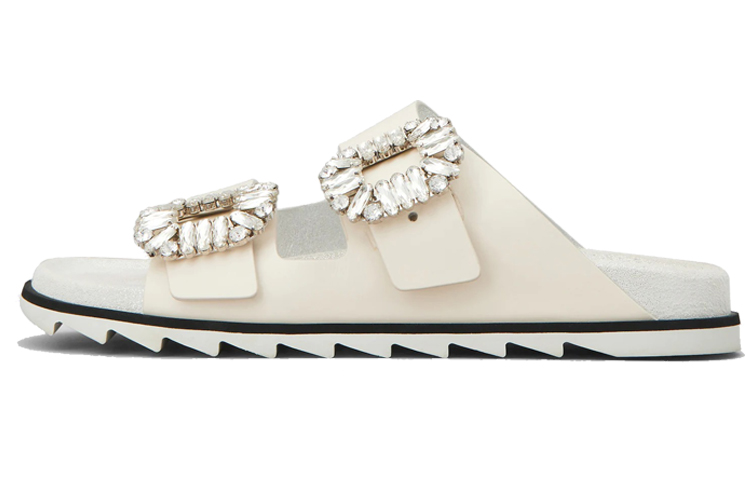 (W) Roger Vivier Slidy Viv' 'Cream Leather'