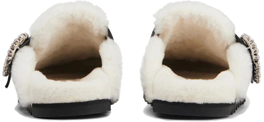 (W) Roger Vivier Slidy Viv ''Versierde Gesp Zwarte Fluwelen Muilen'' RVW62531600KFU08CE Purchase (W) Roger Vivier Slidy Viv ''Versierde Gesp Zwarte Fluwelen Muilen'' RVW62531600KFU08CE