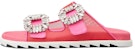 (W) Roger Vivier Slidy Viv 'Gesper Kristal Merah Jambu' RVW45834360O8I0VQ2
