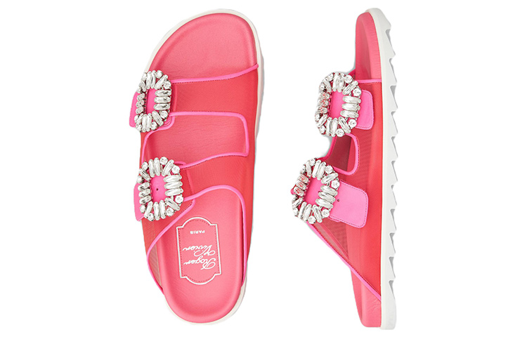 Shop (W) Roger Vivier Slidy Viv ''Fibbia Cristallo Rosa'' RVW45834360O8I0VQ2