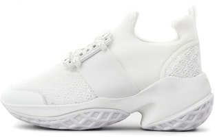 Roger Vivier Viv' Run Fabric White Crystal Buckle (Women's) Roger Vivier Viv' Run Fabric White Crystal Buckle (Women's)