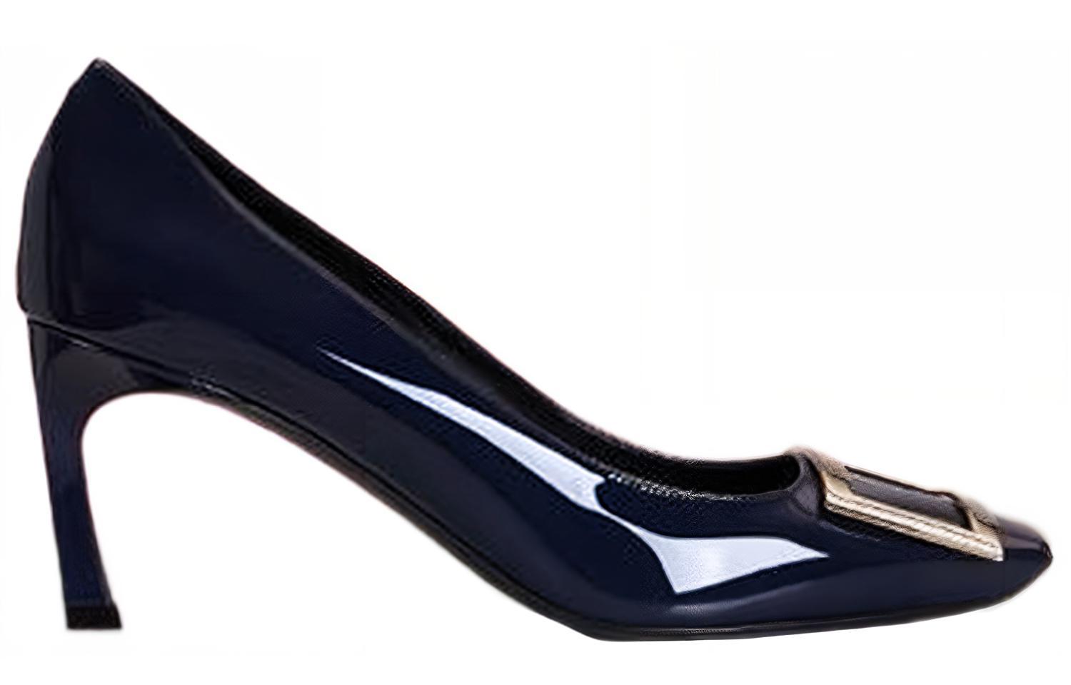 Order (W) Roger Vivier Tacones Stiletto Azul Oscuro Punta Cuadrada Cómodos tipo Slip-On RVW40015280D1PU800