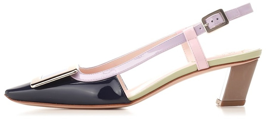 (Women) Roger Vivier Square Toe Block Heel 'Black Leather' RVW00625600D1P1K44 Buy (Women) Roger Vivier Square Toe Block Heel 'Black Leather' RVW00625600D1P1K44