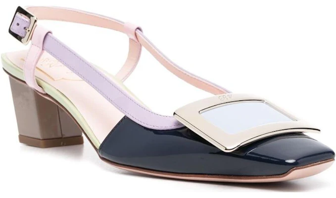 (Women) Roger Vivier Square Toe Block Heel 'Black Leather' RVW00625600D1P1K44 Order (Women) Roger Vivier Square Toe Block Heel 'Black Leather' RVW00625600D1P1K44