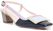 Order (Women) Roger Vivier Square Toe Block Heel 'Black Leather' RVW00625600D1P1K44