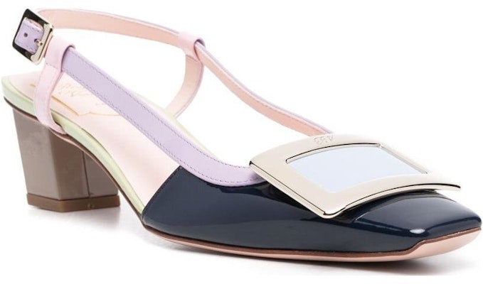 (Women) Roger Vivier Square Toe Block Heel 'Black Leather' RVW00625600D1P1K44 Order (Women) Roger Vivier Square Toe Block Heel 'Black Leather' RVW00625600D1P1K44