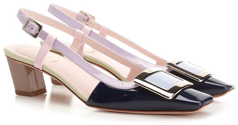 (Women) Roger Vivier Square Toe Block Heel 'Black Leather' RVW00625600D1P1K44 Lookbook (Women) Roger Vivier Square Toe Block Heel 'Black Leather' RVW00625600D1P1K44