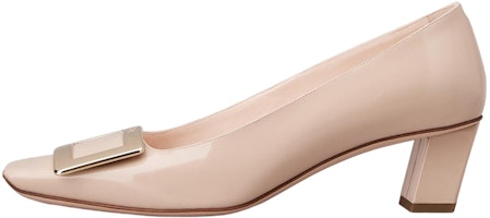 (Women) Roger Vivier Square Toe Block Heel Pump 'Nude Pink' RVW00600920D1PC211 (Women) Roger Vivier Square Toe Block Heel Pump 'Nude Pink' RVW00600920D1PC211