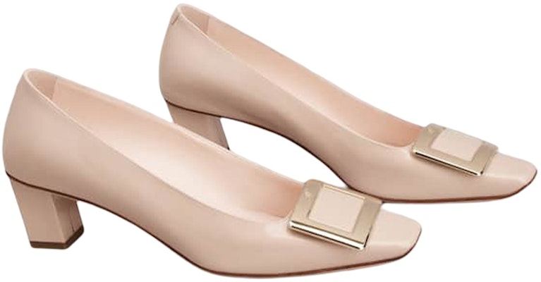 (W) Roger Vivier Tacón Bajo Punta Cuadrada 'Rosa Nude' RVW00600920D1PC211 Lookbook (W) Roger Vivier Tacón Bajo Punta Cuadrada 'Rosa Nude' RVW00600920D1PC211