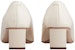 (Women) Roger Vivier Square Toe Block Heel Pumps 'Beige Patent with Metal Buckle' RVW00600920D1P9999