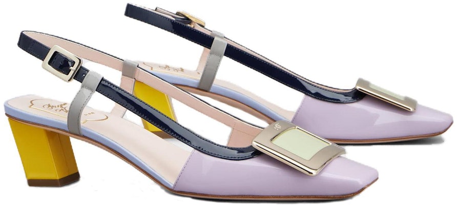(Women) Roger Vivier Square Toe Buckle Block Heel 'Purple' RVW00625600D1P1K45 Lookbook (Women) Roger Vivier Square Toe Buckle Block Heel 'Purple' RVW00625600D1P1K45