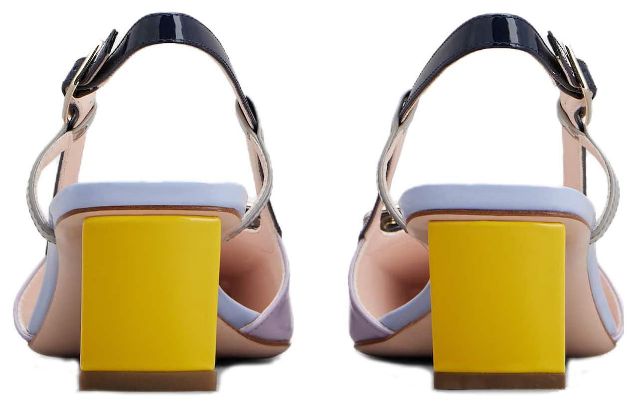 Shop (W) ロジェヴィヴィエ スクエアトゥ バックル ブロックヒール パープル RVW00625600D1P1K45