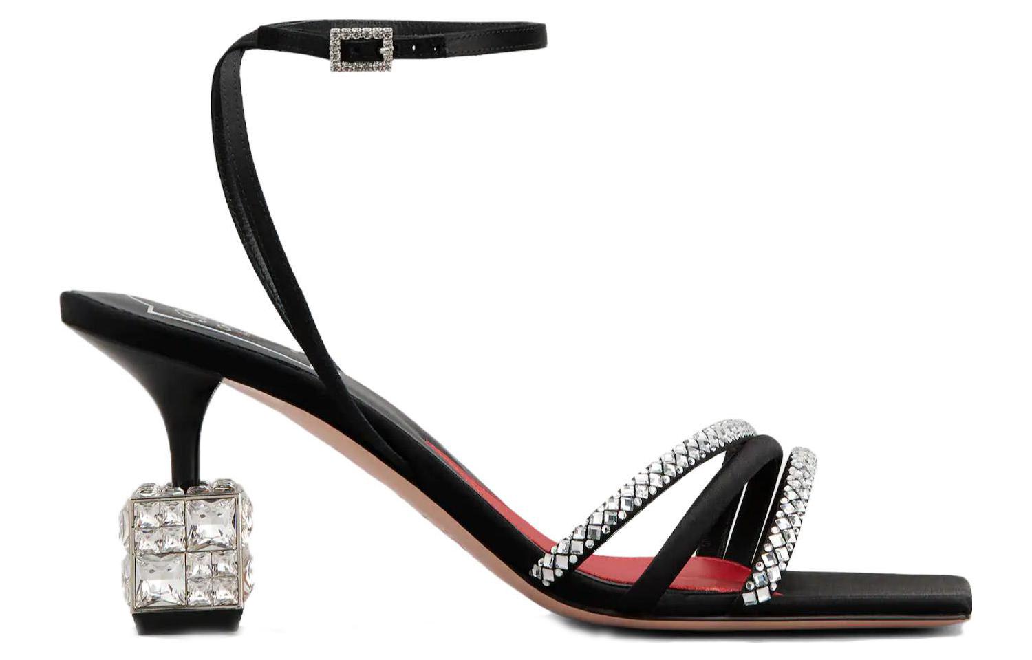 (W) Roger Vivier Square Toe CMFTable Sandals 'Black One-Strap' 圖 2