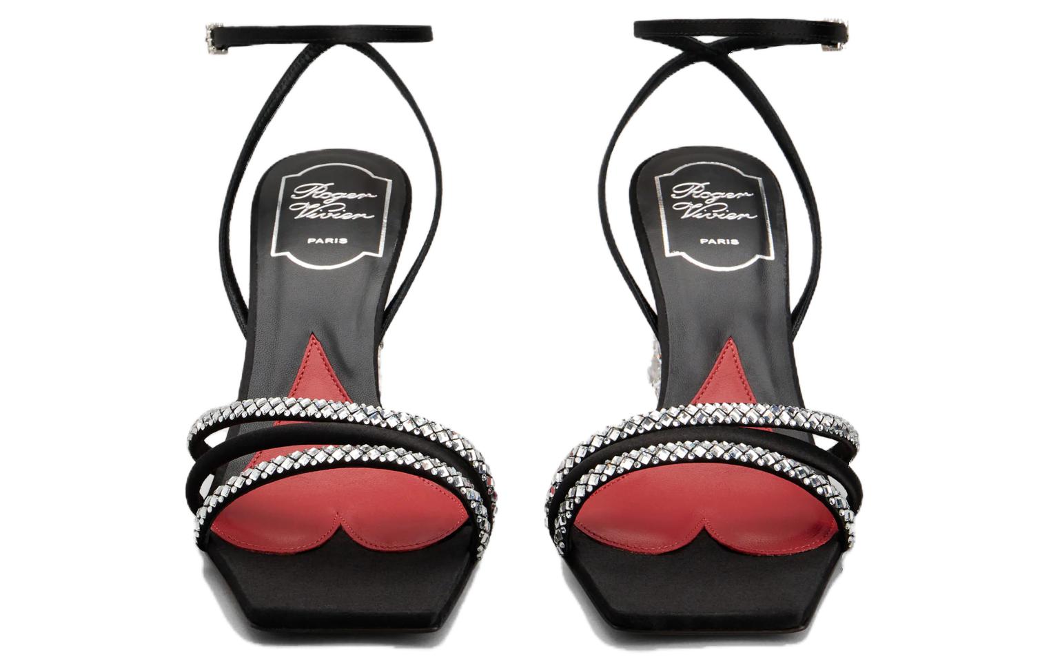 (W) Roger Vivier Square Toe CMFTable Sandals 'Black One-Strap' 圖 3